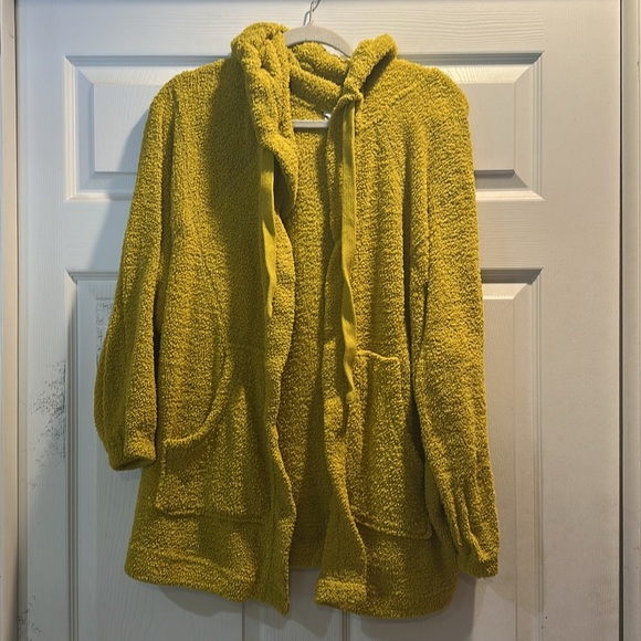 Out From Under Urban Outfitters Morgan Lime Green Plush Sherpa Cardigan Hoodie M - Picture 3 of 9